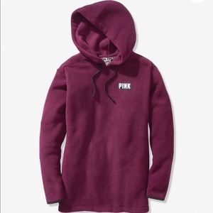 PINK VS Polar fleece pullover NWT L